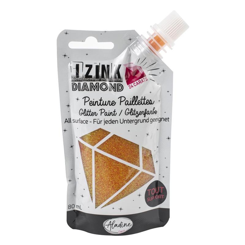 IZINK Diamond 24 Carats Glitter Paint Orange