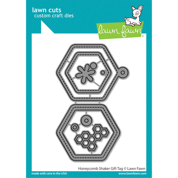 Lawn Fawn Dies Honeycomb Shaker Gift Tag