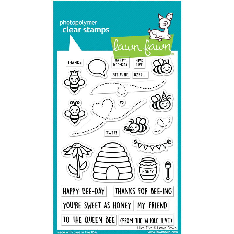 Lawn Fawn Clear Stamps Hive Five
