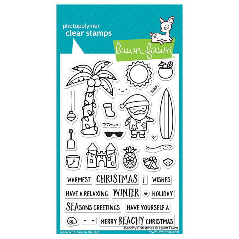 Lawn Fawn Clear Stamps Beachy Christmas