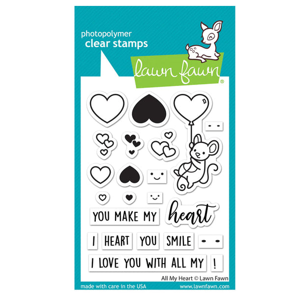 Lawn Fawn Clear Stamps All My Heart