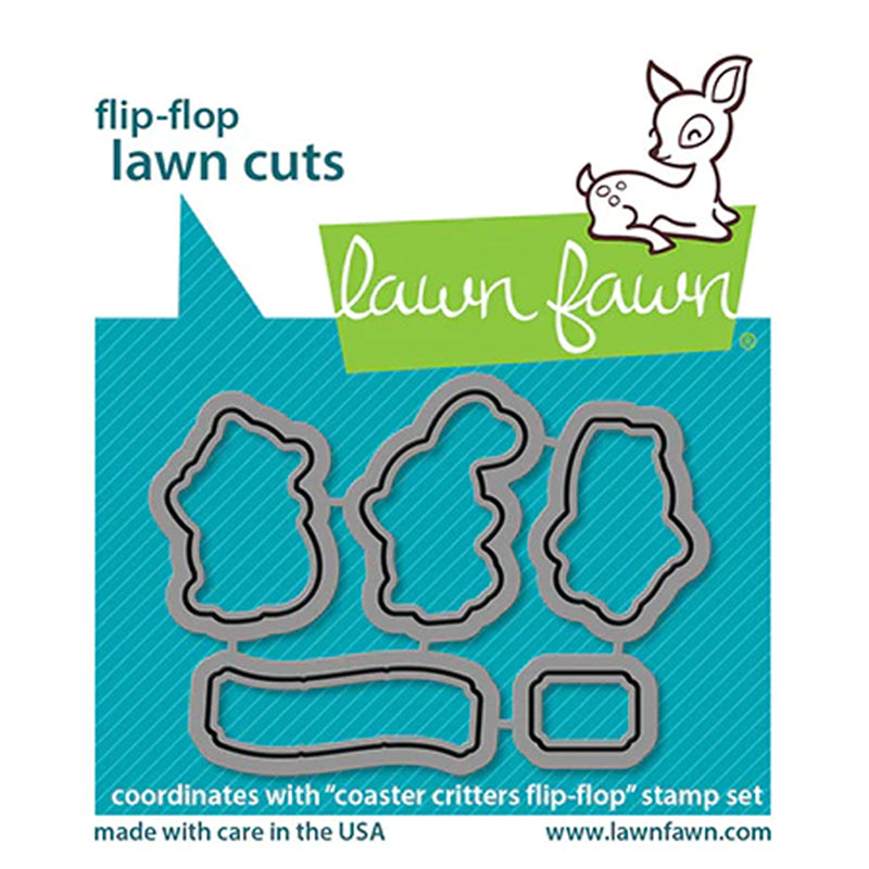 Lawn Fawn Dies Coaster Critters Flip-Flop