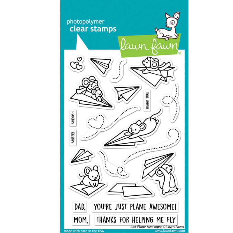 Lawn Fawn Clear Stamps Just Plane Awesome