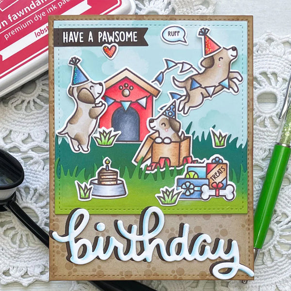 Lawn Fawn Clear Stamps Pawsome Birthday