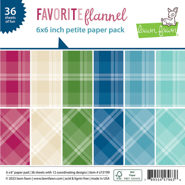 Lawn Fawn Paper 6x6 Favorite Flannel Petite
