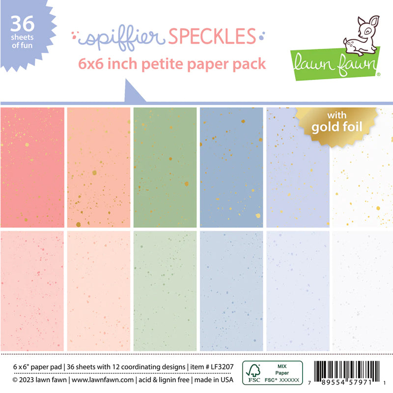 Lawn Fawn Paper 6x6 Spiffier Speckles Petite