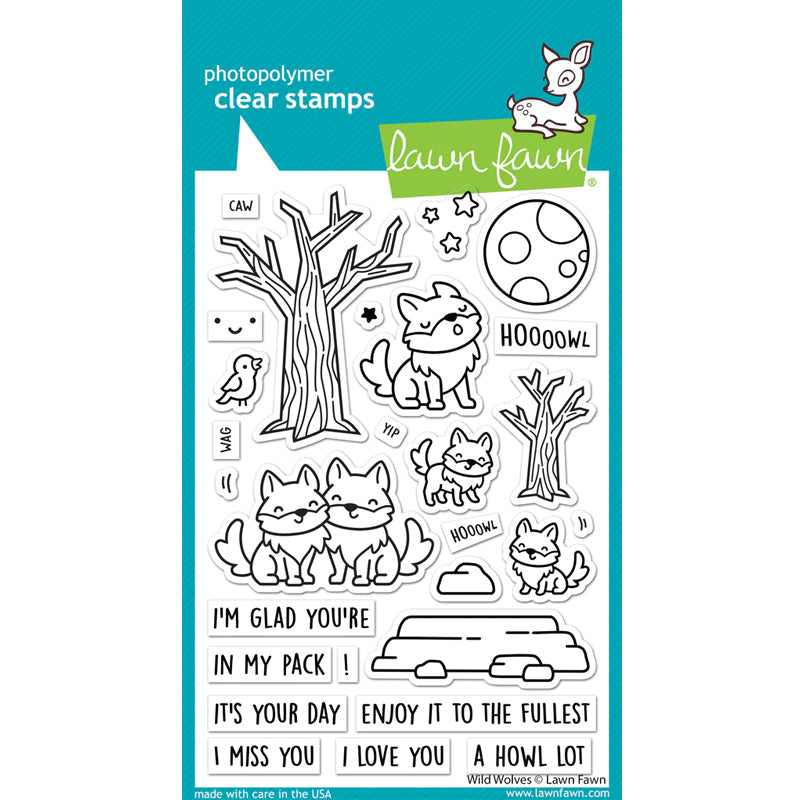 Lawn Fawn Clear Stamps Wild Wolves