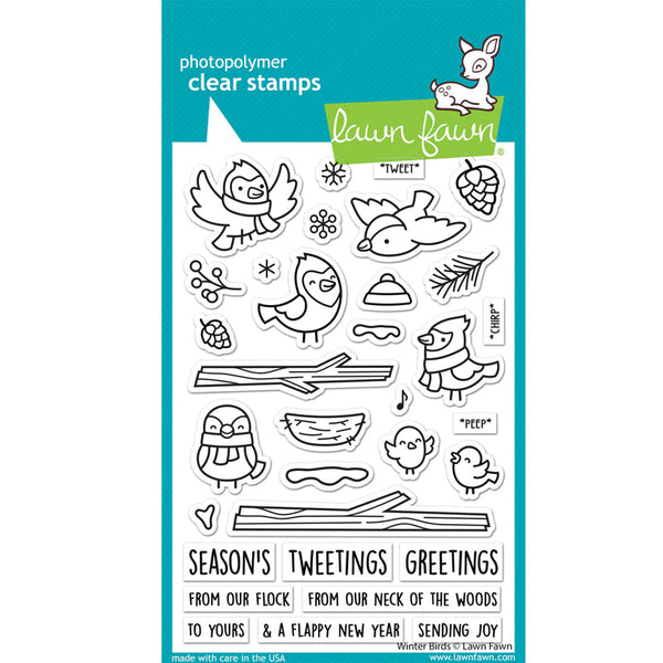 Lawn Fawn Clear Stamps Winter Birds