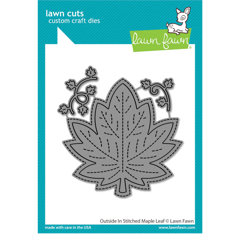Lawn Fawn Dies Outside In Stitched Maple Leaf