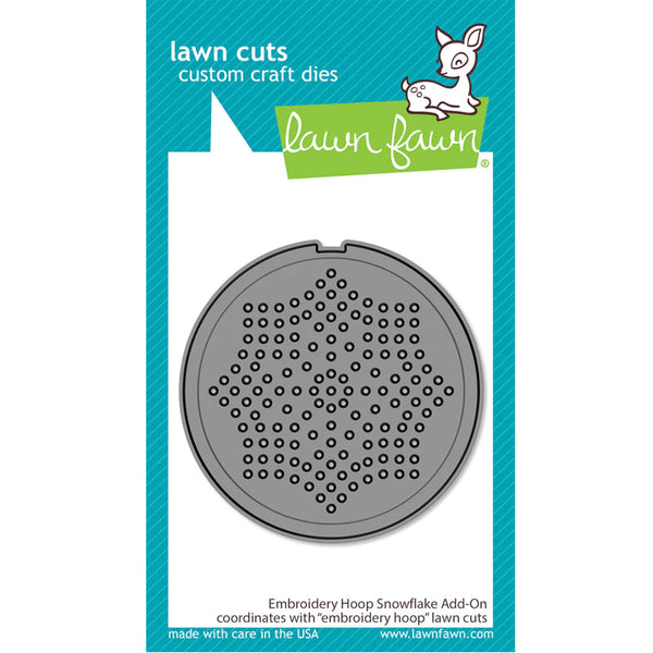 Lawn Fawn Dies Embroidery Hoop Snowflake Add-On