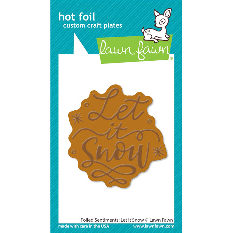 Lawn Fawn Hot Foil Plate Foiled Sentiments Let It Snow