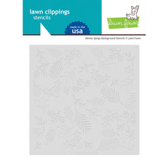 Lawn Fawn Stencil Winter Sprigs Background