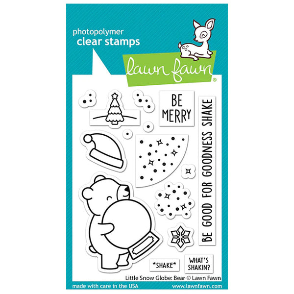 Lawn Fawn Clear Stamps Little Snow Globe: Bear
