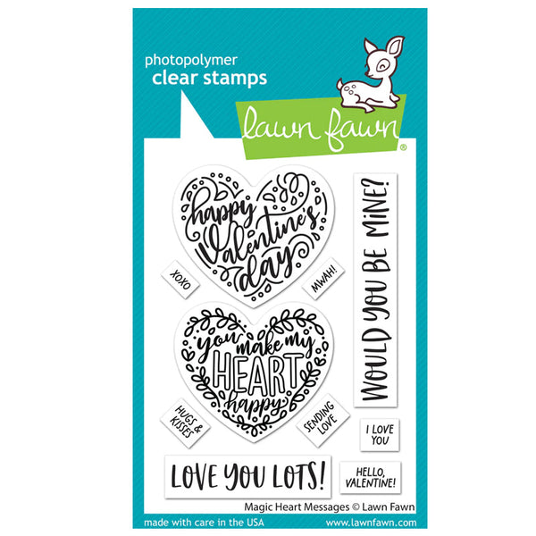 Lawn Fawn Clear Stamps Magic Heart Messages