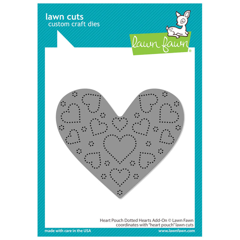 Lawn Fawn Dies Heart Pouch Dotted Hearts Add-On