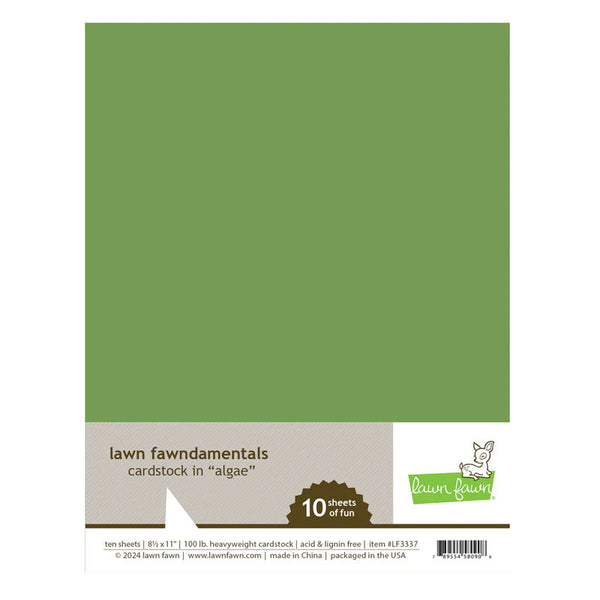 Lawn Fawn Cardstock 8.5x11 Algae
