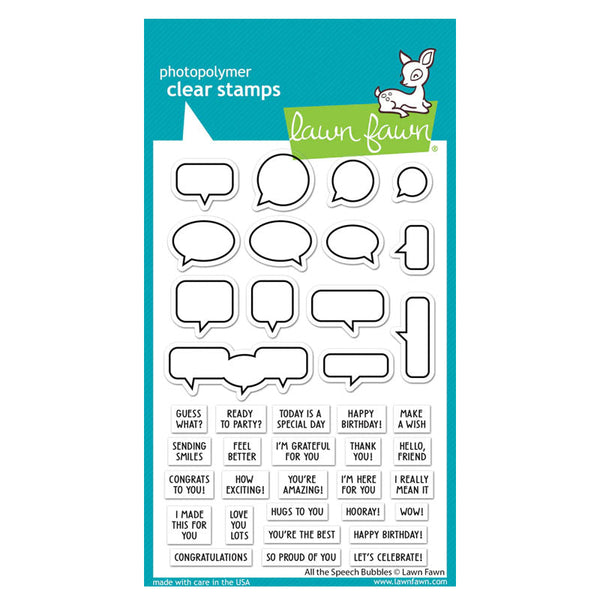 Lawn Fawn Clear Stamps All The Speech Bubbles