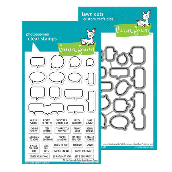 Lawn Fawn 2pc All The Speech Bubbles