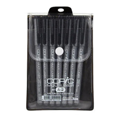 COPIC Multiliner Pen 7pc of Black A2