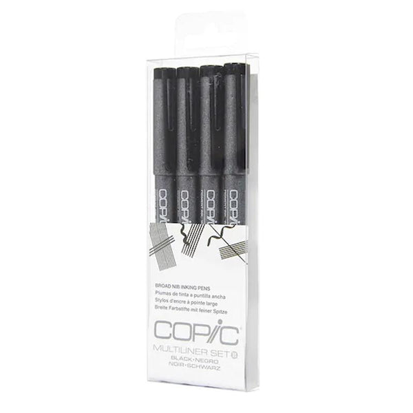 COPIC Multiliner Pen 4pc Broad Black