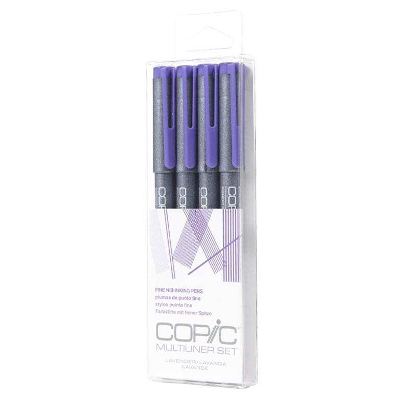 COPIC Multiliner Pen 4pc Fine Lavender