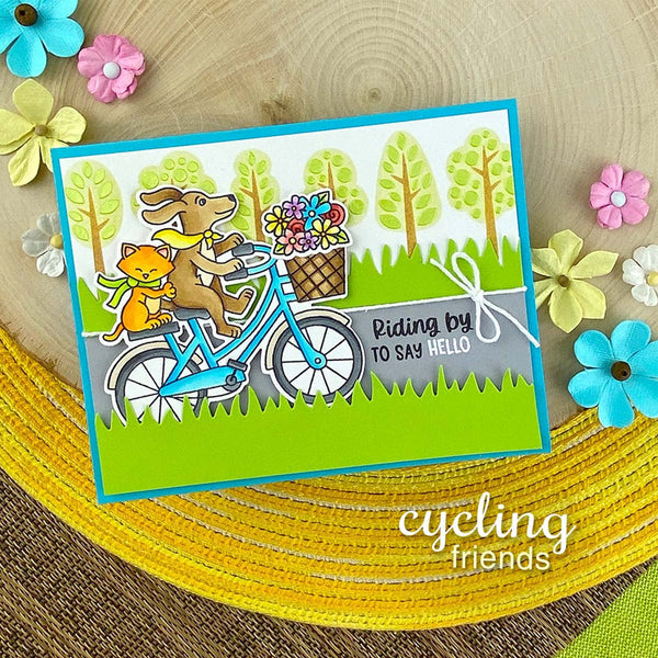 Newton's Nook Clear Stamps Cycling Friends
