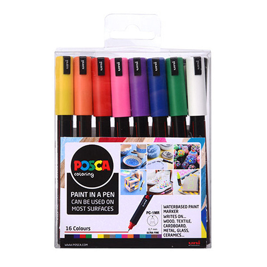 POSCA Marker PC-1M Basic Color Set of 16