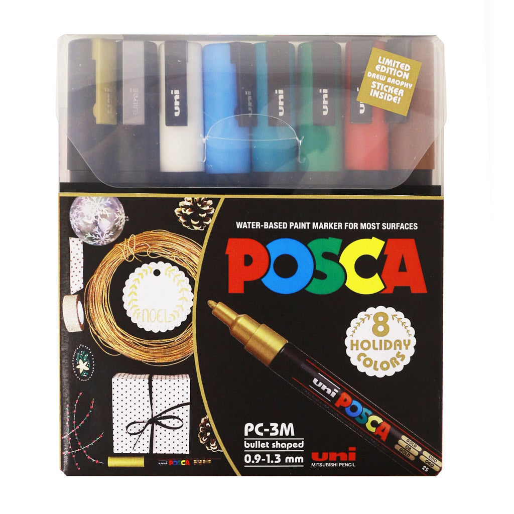 POSCA Marker PC-3M Holiday Set of 8