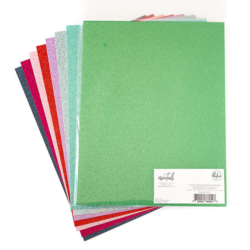Pinkfresh Studio Essentials Glitter Cardstock Color Sampler