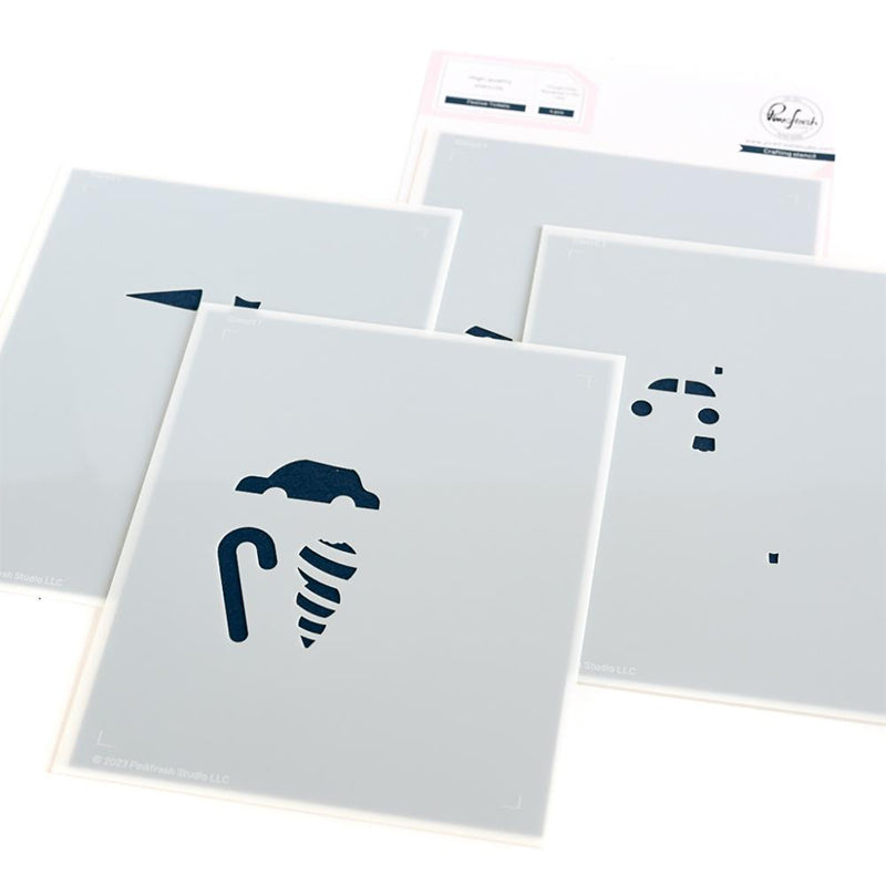 Pinkfresh Studio Stencil Festive Tickets