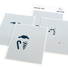 Pinkfresh Studio Stencil Festive Tickets