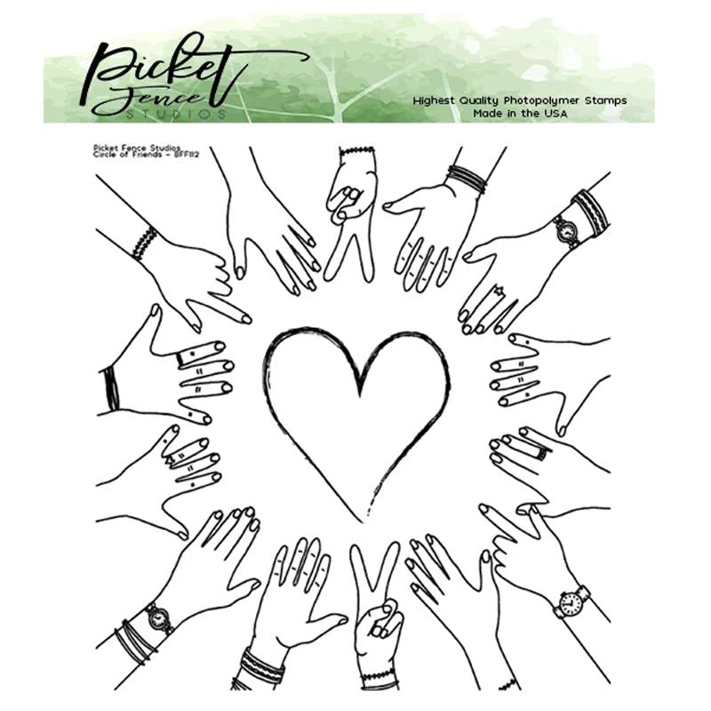Picket Fence Clear Stamps BFF Circles Of Friends