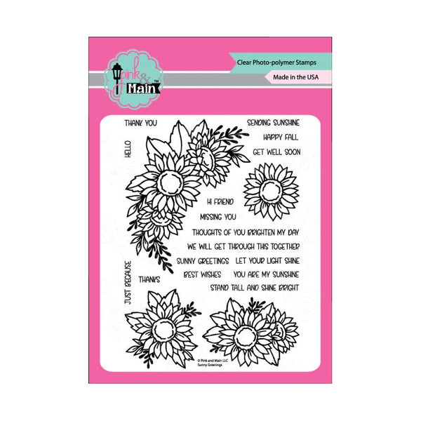 Pink & Main Clear Stamps Sunny Greetings