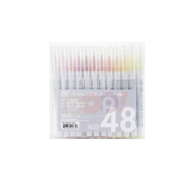 ZIG Clean Color Real Brush Marker Set of 48