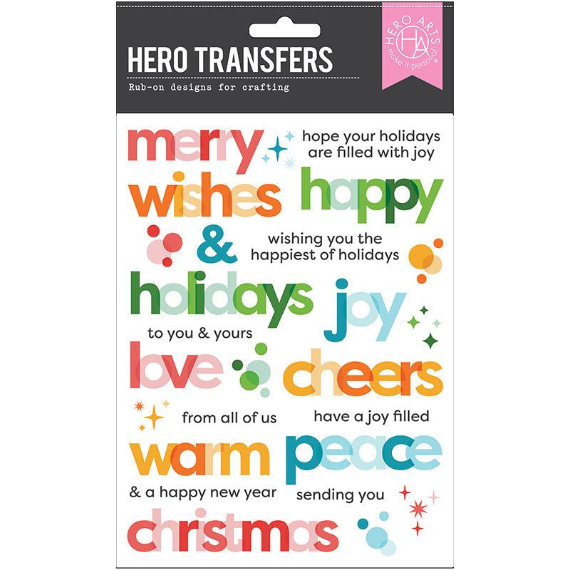 Hero Arts Hero Transfers Holiday Messages