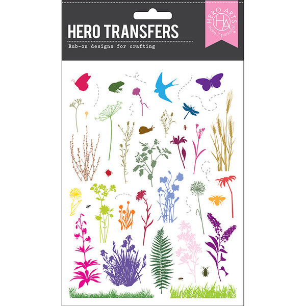 Hero Arts Transfers Wildflowers & Bugs