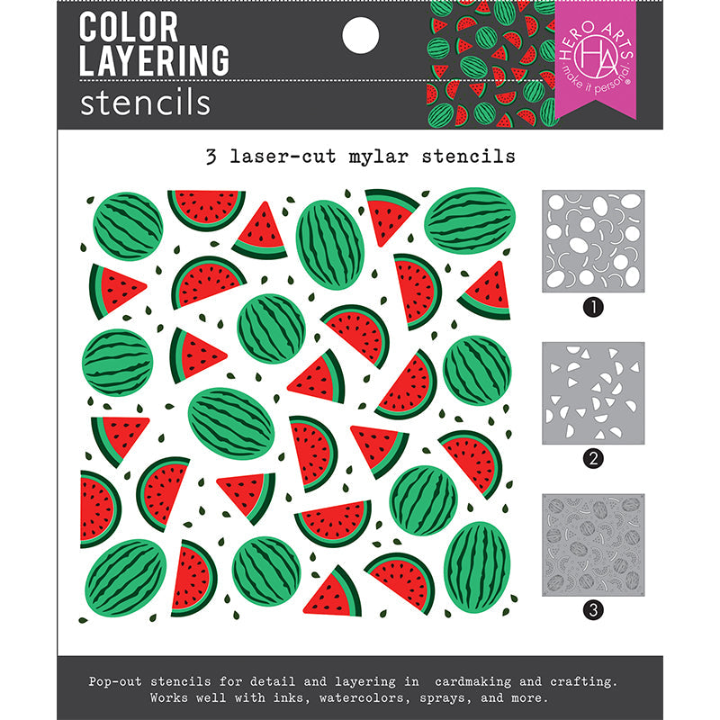 Hero Arts Stencil Color Layering Watermelon