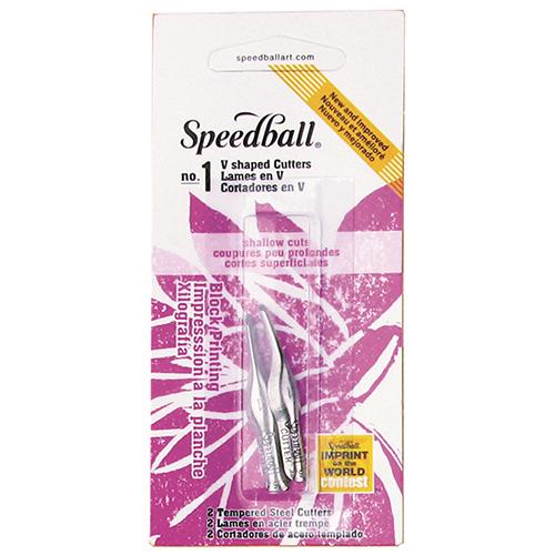 Speedball Lino Cutter Blades 2/Pkg - #1 Small V