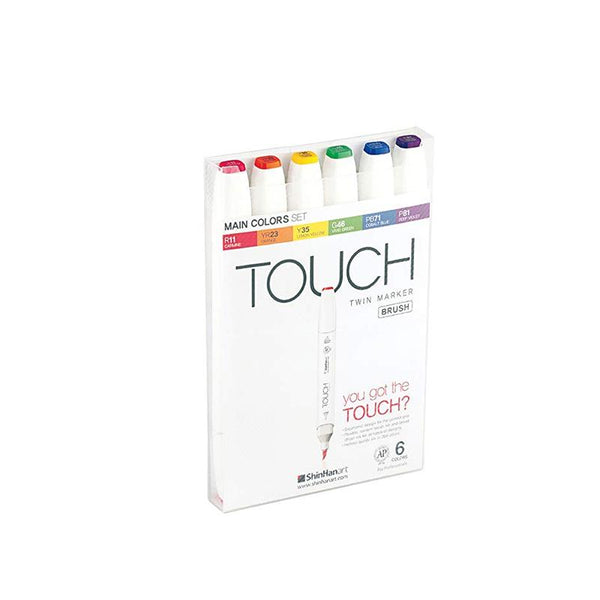 TOUCH Twin Brush Marker 6pc Basic