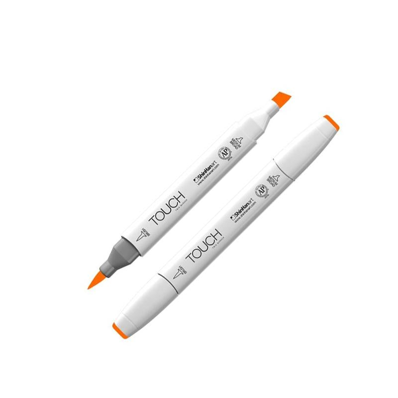 TOUCH Twin Brush Marker F122 Fluorescent Orange