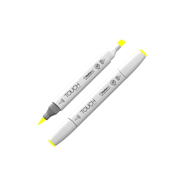 TOUCH Twin Brush Marker F123 Fluorescent Yellow