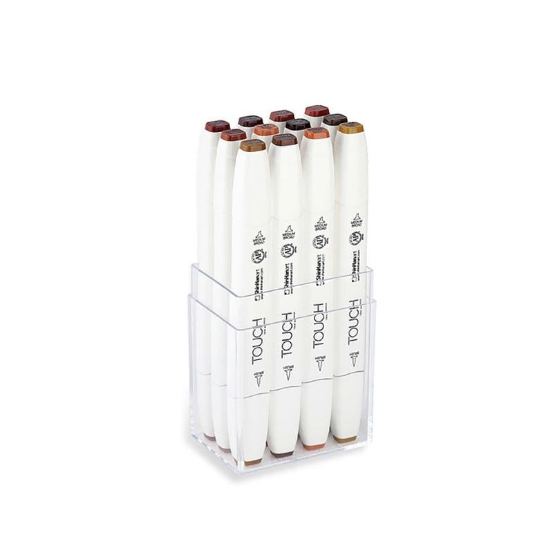 TOUCH Twin Brush Marker 12pc Wood
