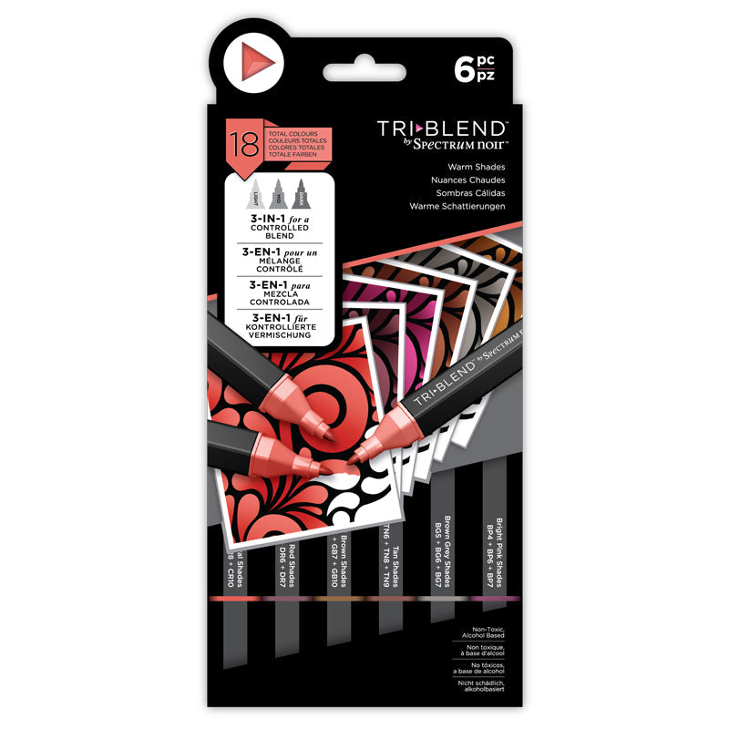 Spectrum Noir TriBlend Marker 6pc Warm Shades – MarkerPOP