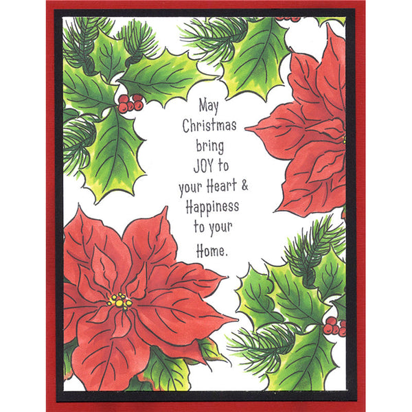 Stampendous Clear Stamps Poinsettia Season
