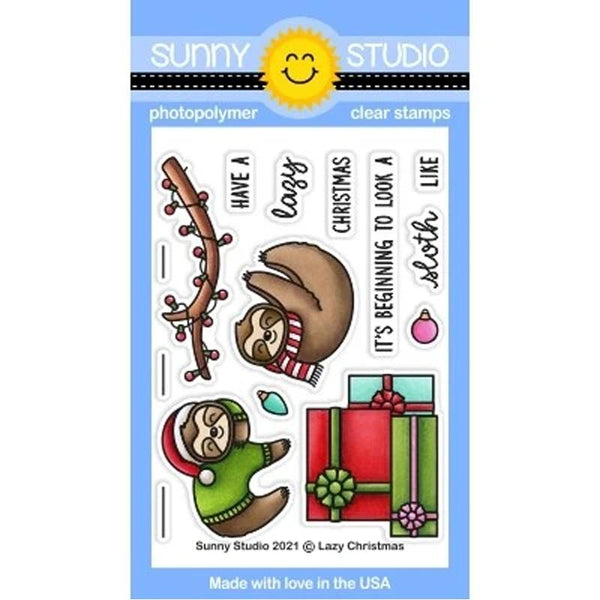Sunny Studio Clear Stamps Lazy Christmas