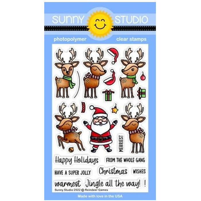 Sunny Studio Clear Stamps Reindeer Games
