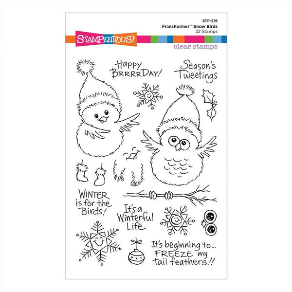 Stampendous Clear Stamps FransFormer Snow Birds
