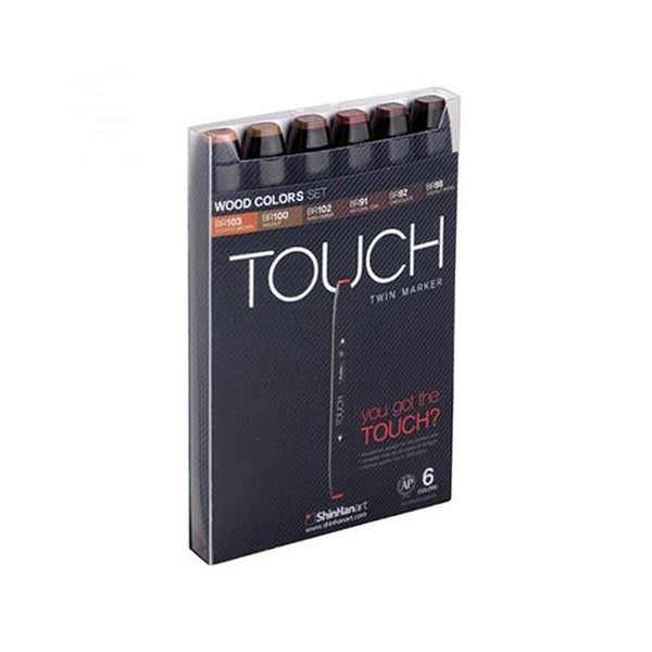 TOUCH Twin Marker 6pc Wood