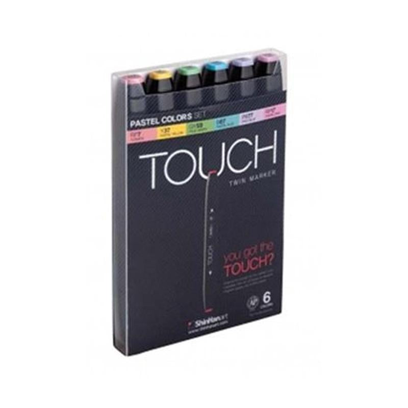 TOUCH Twin Marker 6pc Pastel