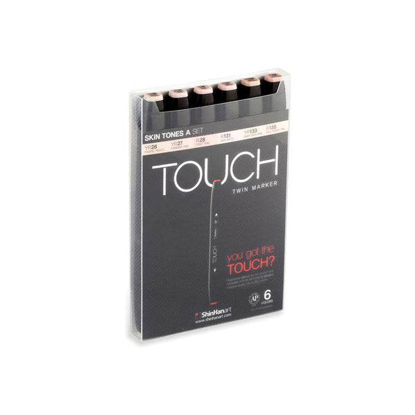 TOUCH Twin Marker 6pc Skin A